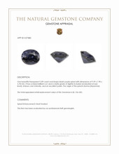 2.89 Ct. Bluish Purple Spinel from Burma (Myanmar) Appraisal