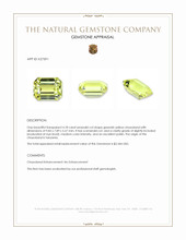 4.18 Ct. Greenish Yellow Chrysoberyl from Tanzania Appraisal