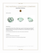 2.67 Ct. Green Chrysoberyl from Tanzania Appraisal