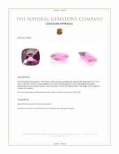 1.38 Ct. Purplish Pink Spinel from Ceylon (Sri Lanka) Appraisal
