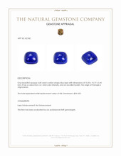 4.68 Ct. Cabochon Lapis from Afghanistan Appraisal