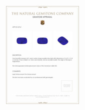4.81 Ct. Lapis from Afghanistan Appraisal