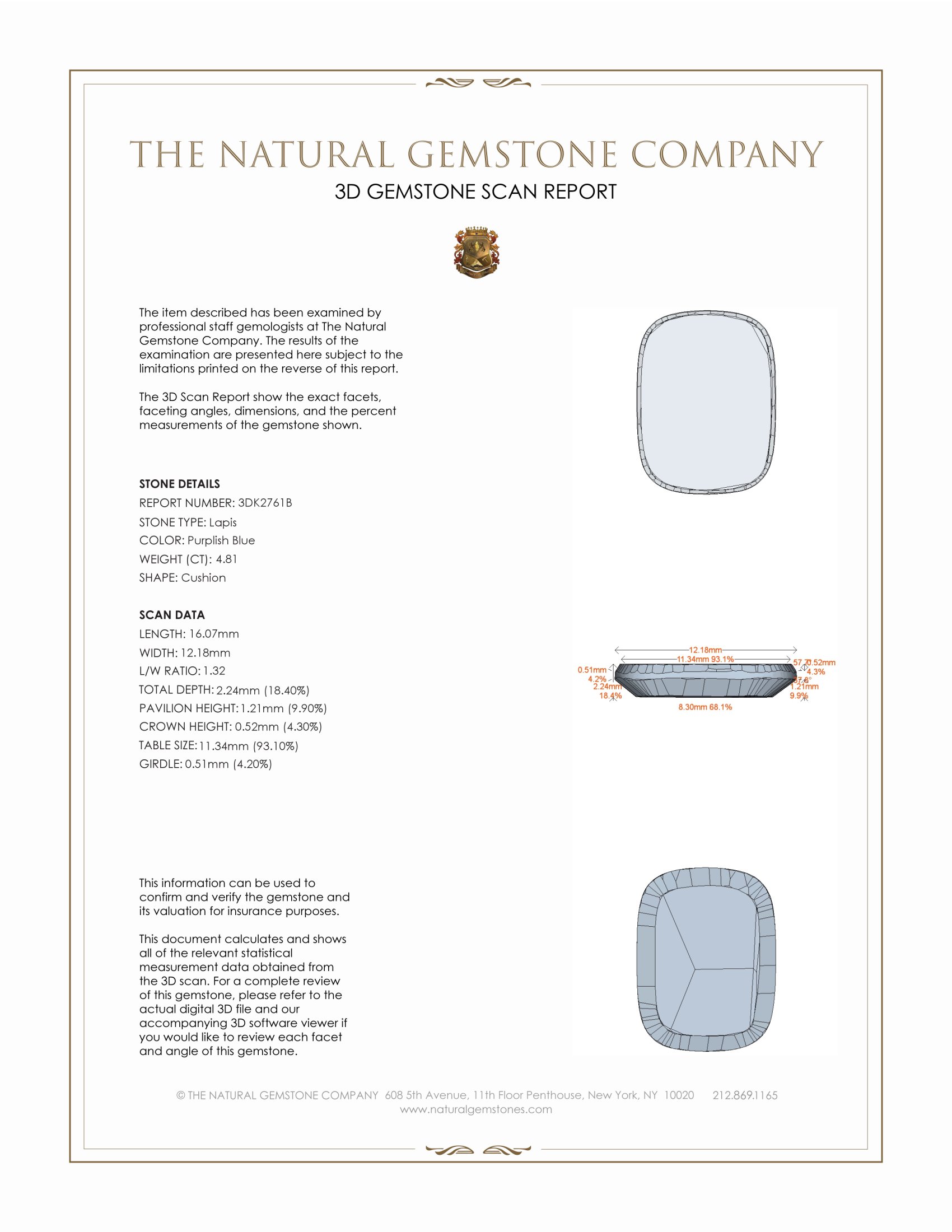 4.81 Ct. Lapis from Afghanistan