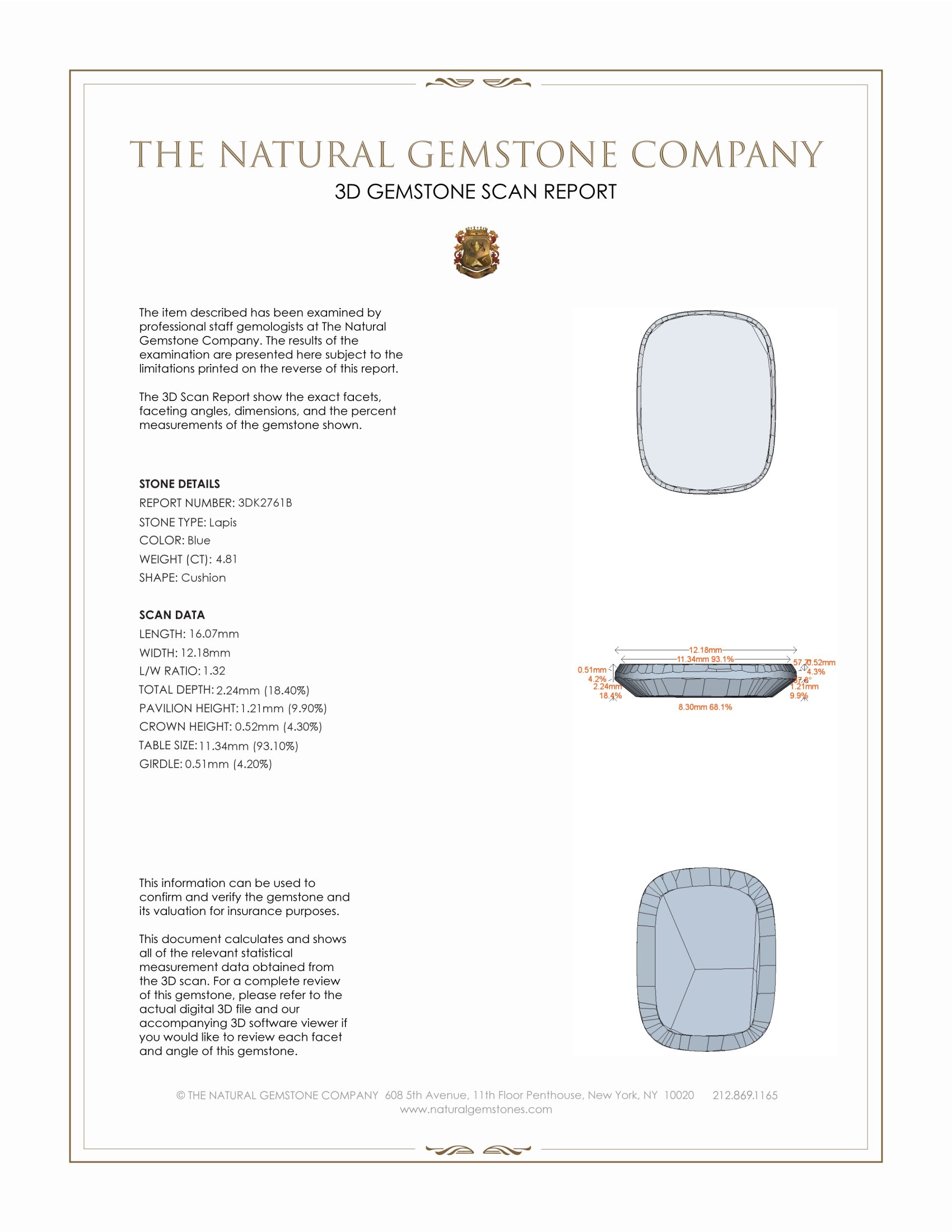 4.81 Ct. Lapis from Afghanistan