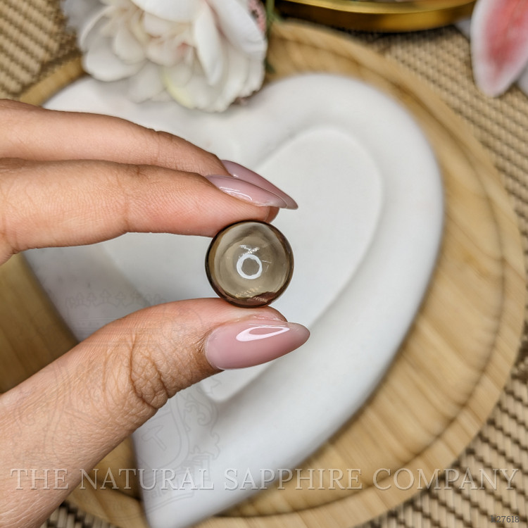 14.23 Ct. Brown Cabochon Smokey Quartz from Ceylon (Sri Lanka)