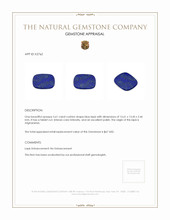 5.61 Ct. Lapis from Afghanistan Appraisal