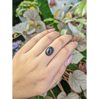9.21 Ct. Reddish Brown Cabochon Smokey Quartz from Ceylon (Sri Lanka) Life Style