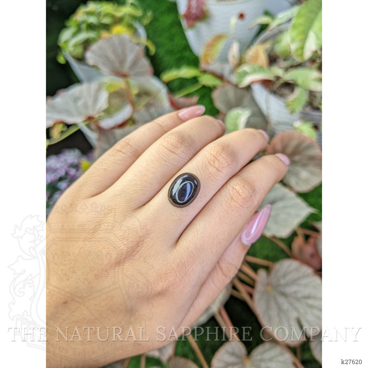 9.21 Ct. Reddish Brown Cabochon Smokey Quartz from Ceylon (Sri Lanka)
