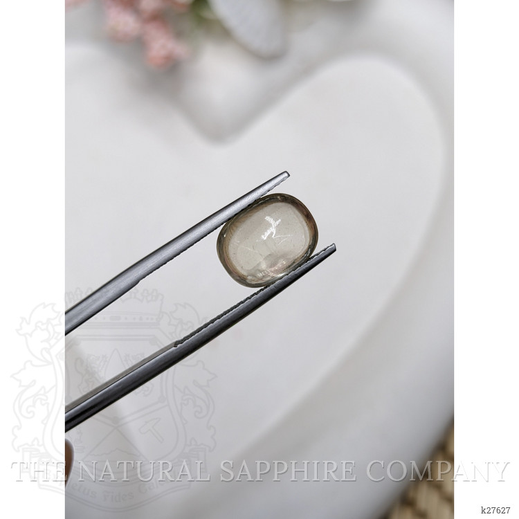 3.53 Ct. Yellowish Brown Cabochon Smokey Quartz from Ceylon (Sri Lanka)