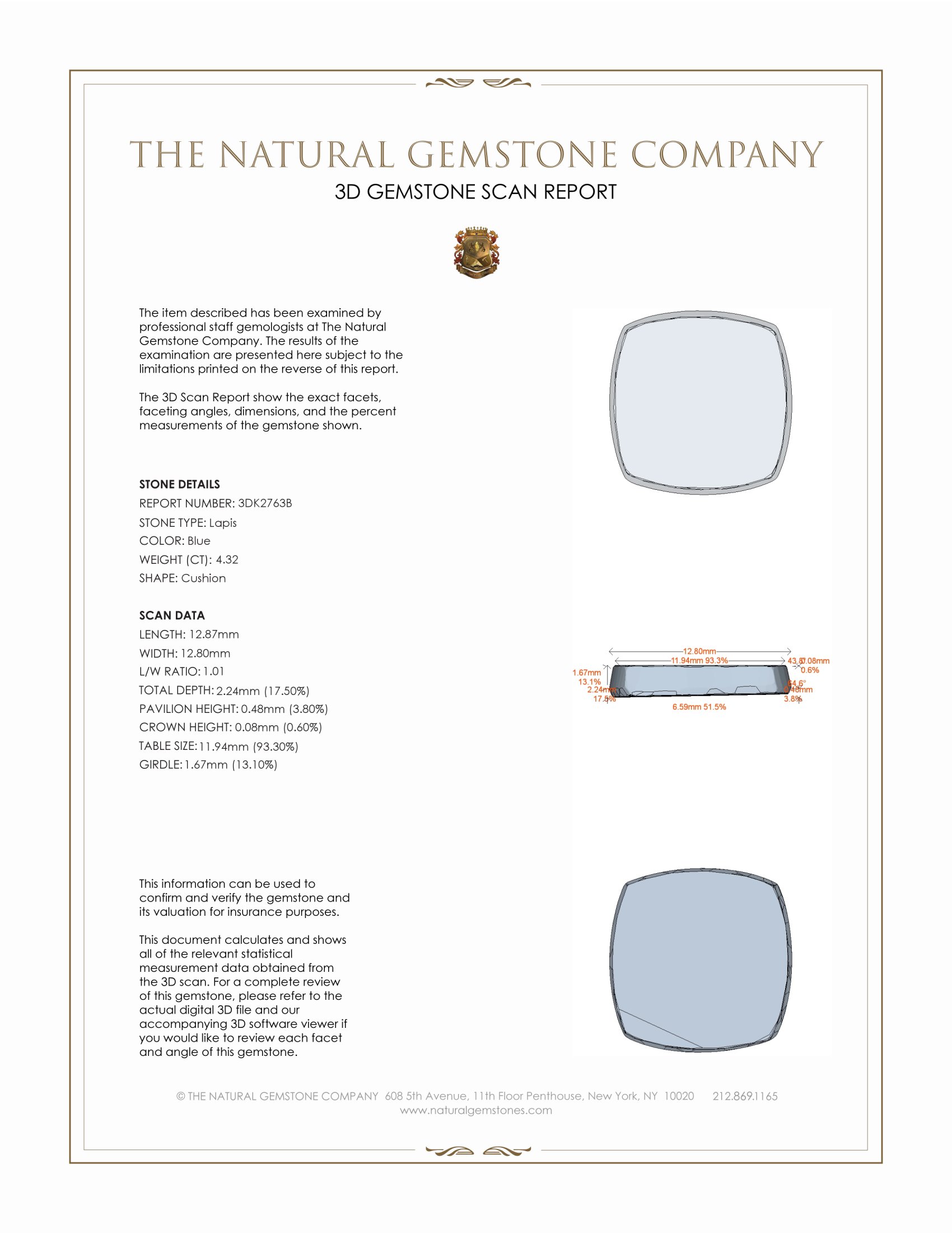 4.32 Ct. Lapis from Afghanistan