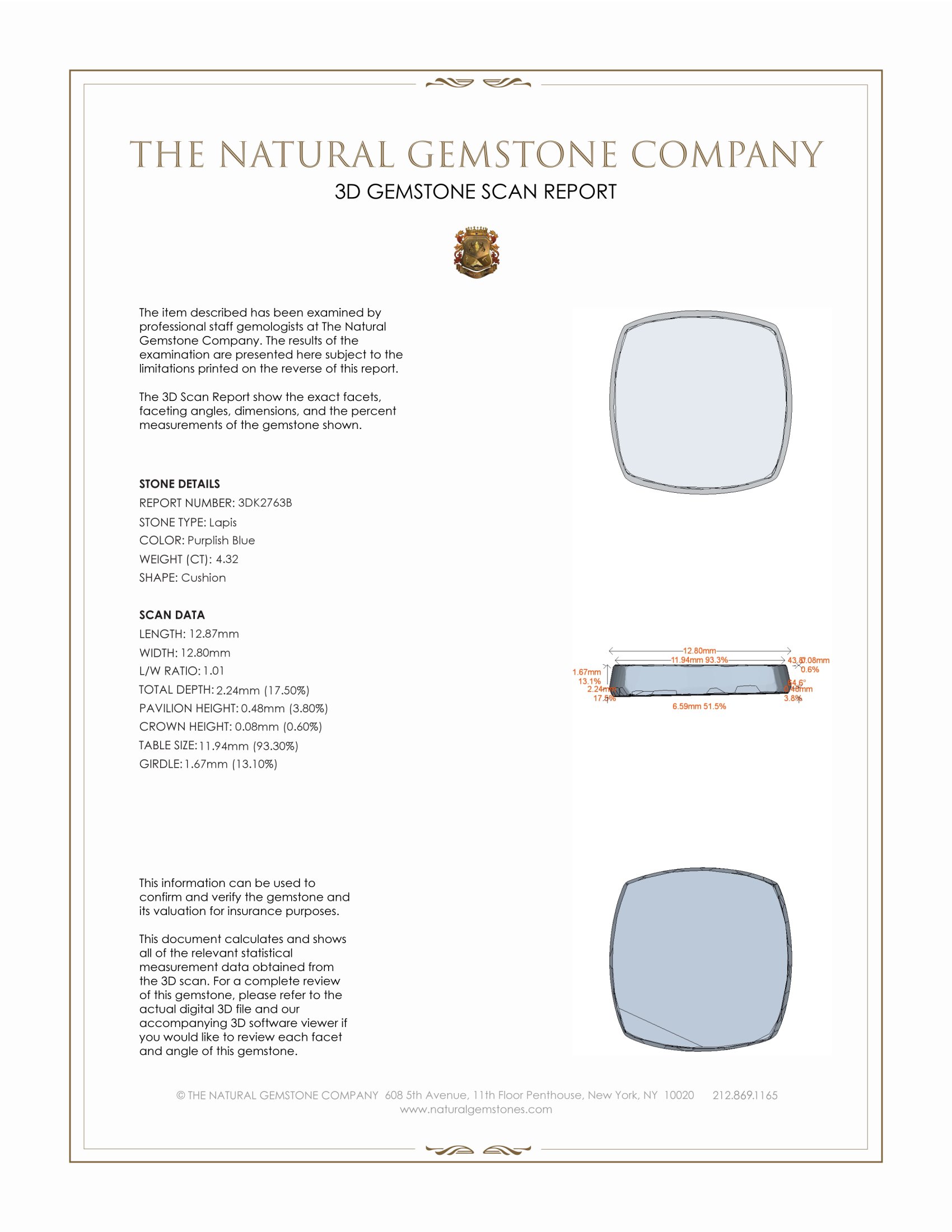 4.32 Ct. Lapis from Afghanistan