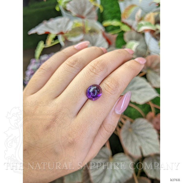 7.17 Ct. Purple Cabochon Amethyst from Ceylon (Sri Lanka)