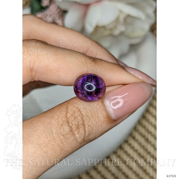 7.17 Ct. Purple Cabochon Amethyst from Ceylon (Sri Lanka)