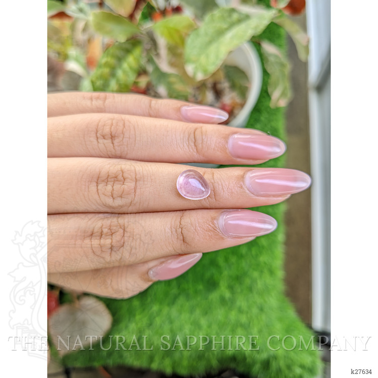 3.30 Ct. Pinkish Purple Cabochon Amethyst from Ceylon (Sri Lanka)