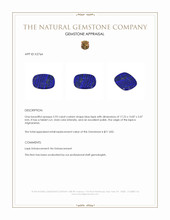 5.93 Ct. Lapis from Afghanistan Appraisal