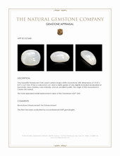 3.86 Ct. White Cabochon Moonstone from Ceylon (Sri Lanka) Appraisal