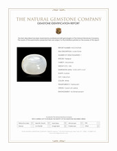 3.86 Ct. White Cabochon Moonstone from Ceylon (Sri Lanka) Scan Report