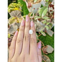 3.86 Ct. White Cabochon Moonstone from Ceylon (Sri Lanka) Life Style