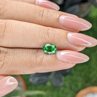 1.35 Ct. Tsavorite Garnet from Tanzania Life Style