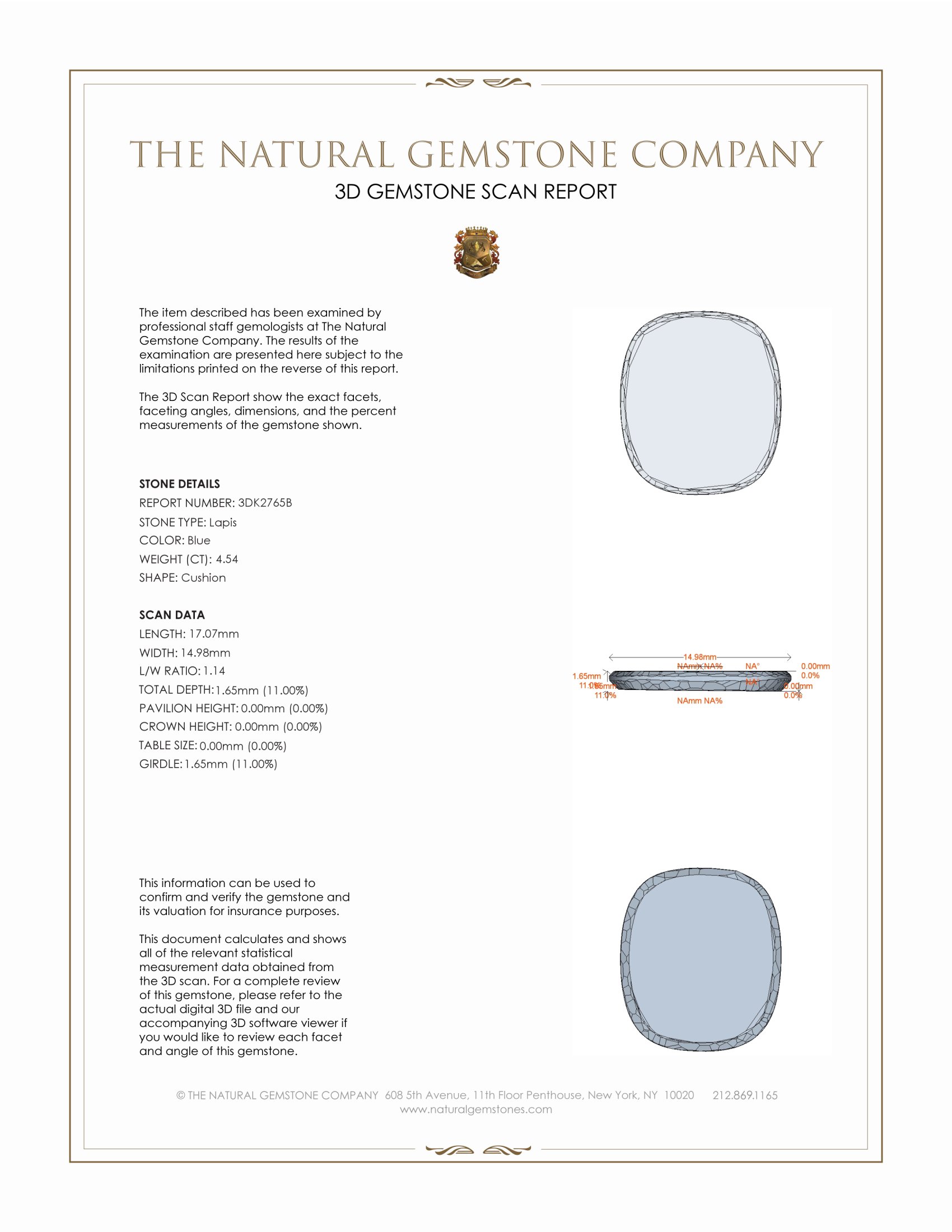 4.54 Ct. Lapis from Afghanistan