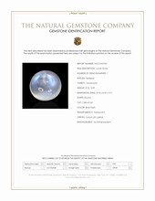 2.09 Ct. Blue Flash Cabochon Moonstone from Ceylon (Sri Lanka) Scan Report