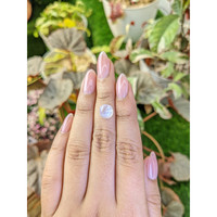 2.09 Ct. Blue Flash Cabochon Moonstone from Ceylon (Sri Lanka) Life Style