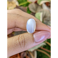 5.53 Ct. White Cabochon Moonstone from Ceylon (Sri Lanka) Life Style