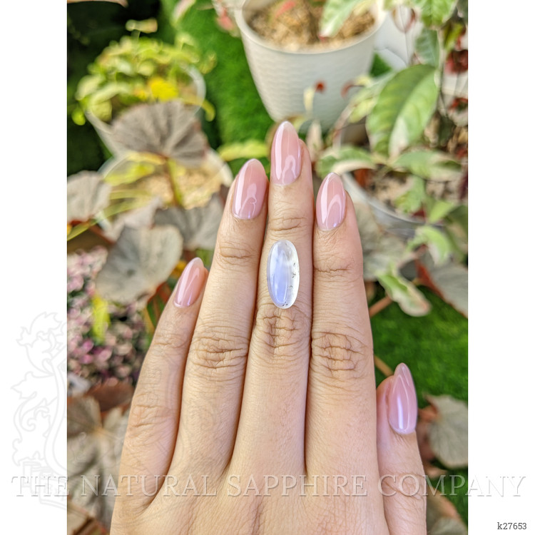 7.19 Ct. Blue Flash Cabochon Moonstone from Ceylon (Sri Lanka)