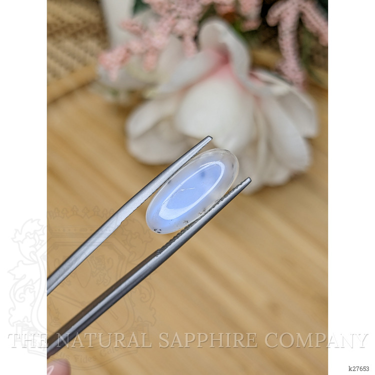 7.19 Ct. Blue Flash Cabochon Moonstone from Ceylon (Sri Lanka)