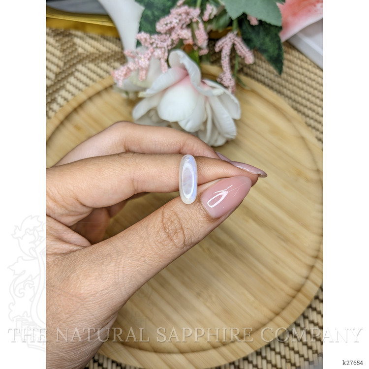 7.00 Ct. Blue Flash Cabochon Moonstone from Ceylon (Sri Lanka)