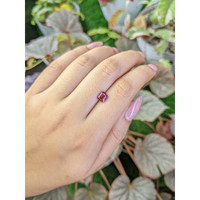 1.11 Ct. Purplish Pink Cabochon Garnet from Ceylon (Sri Lanka) Life Style