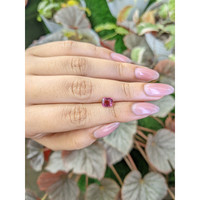 1.11 Ct. Purplish Pink Cabochon Garnet from Ceylon (Sri Lanka) Life Style