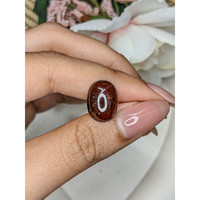 8.50 Ct. Orangish Brown Cabochon Garnet from Ceylon (Sri Lanka) Life Style