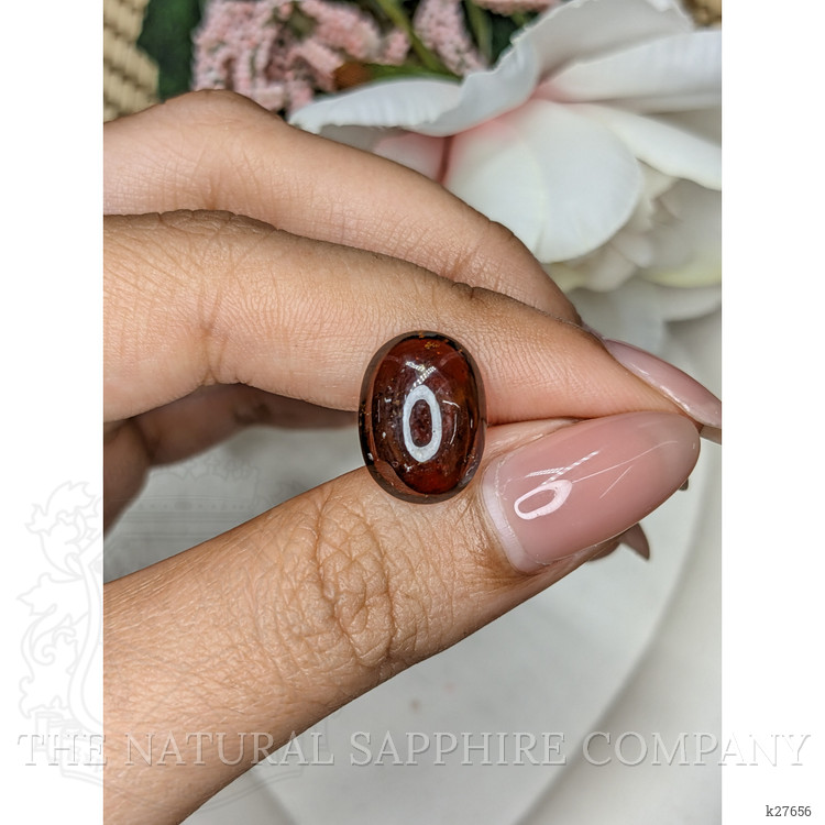 8.50 Ct. Orangish Brown Cabochon Garnet from Ceylon (Sri Lanka)