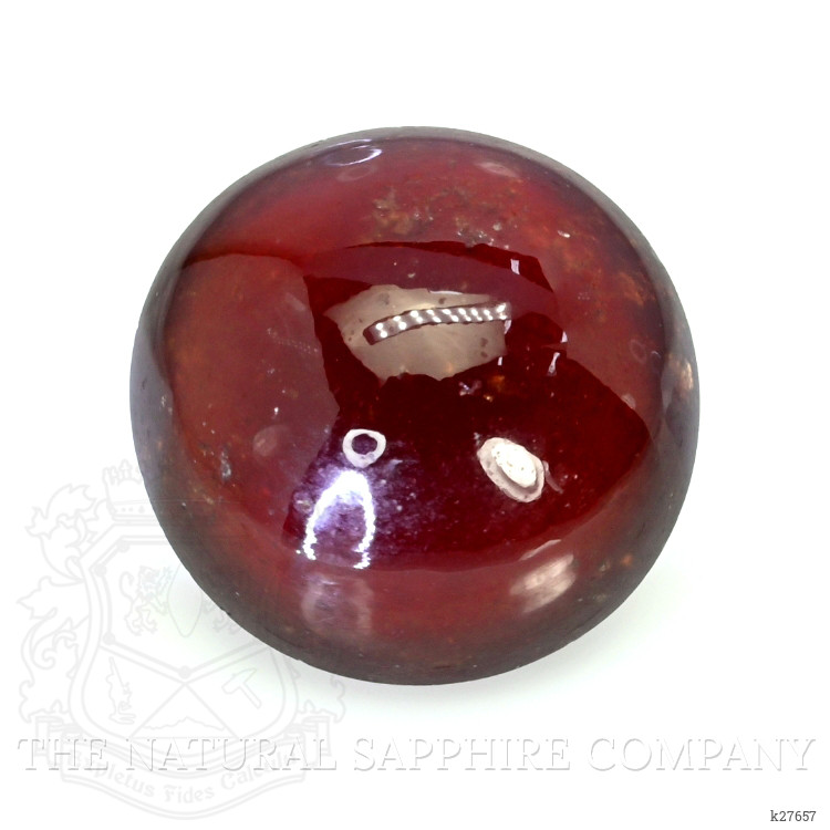 8.77 Ct. Orangish Red Cabochon Garnet from Ceylon (Sri Lanka)