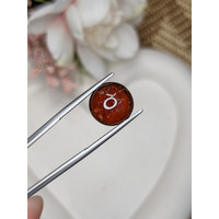 8.77 Ct. Orangish Red Cabochon Garnet from Ceylon (Sri Lanka) Life Style