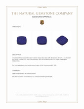 3.83 Ct. Lapis from Afghanistan Appraisal