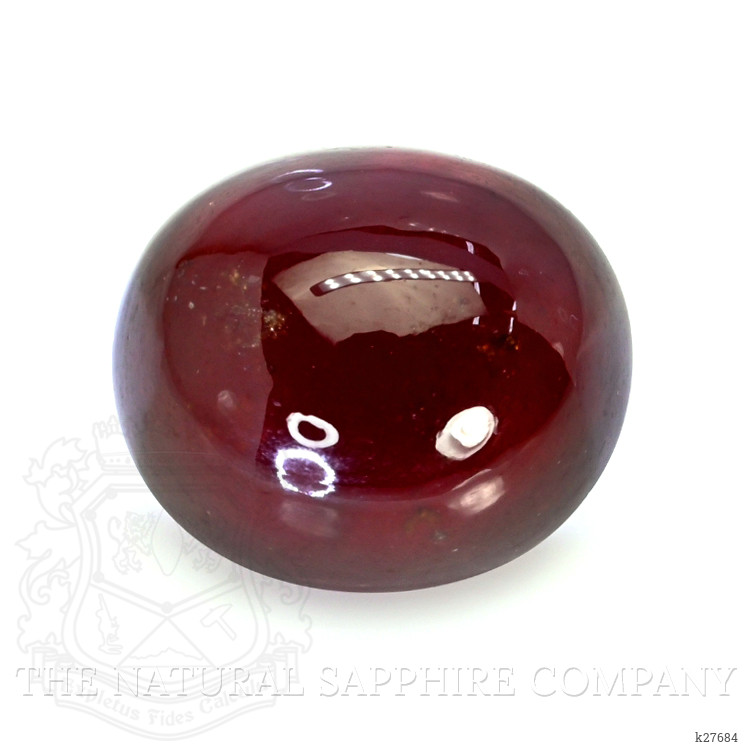 9.34 Ct. Orangish Red Cabochon Garnet from Ceylon (Sri Lanka)