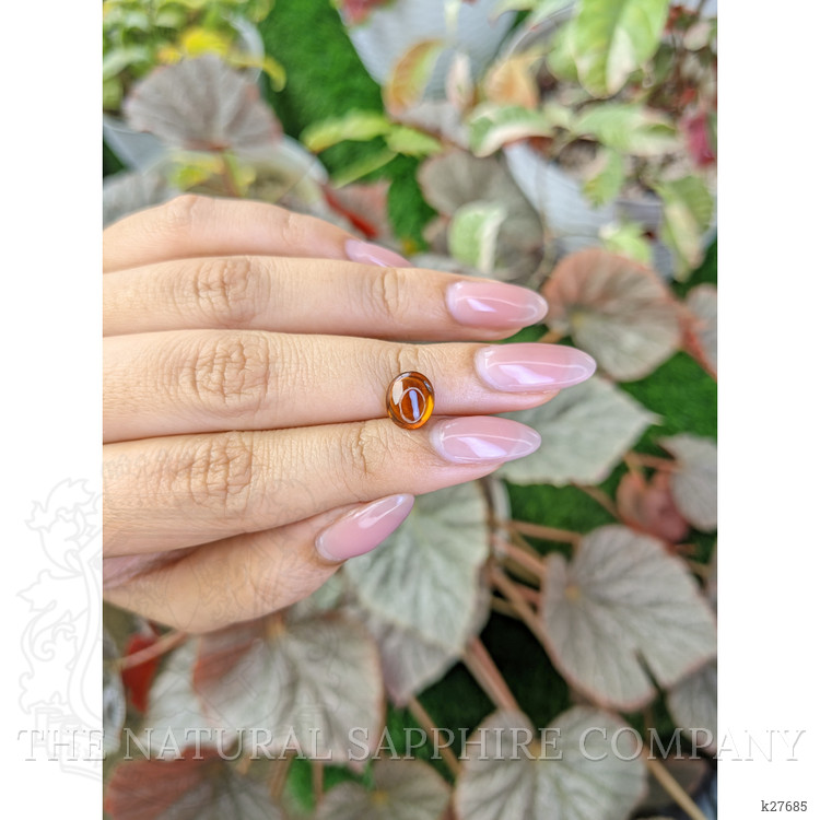 2.57 Ct. Yellowish Orange Cabochon Hessonite Garnet from Madagascar