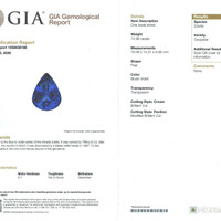 14.98 Ct. Violetish Blue Tanzanite from Tanzania Scan Report