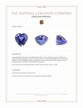 16.42 Ct. Violetish Blue Tanzanite from Tanzania Appraisal