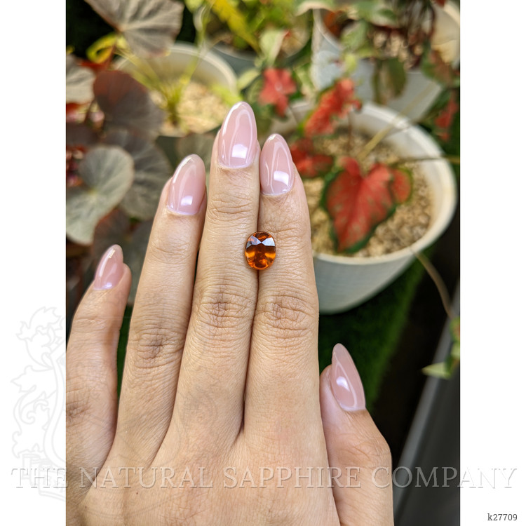 2.81 Ct. Golden Orange Cabochon Hessonite Garnet from Madagascar