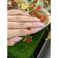 2.81 Ct. Golden Orange Cabochon Hessonite Garnet from Madagascar Life Style