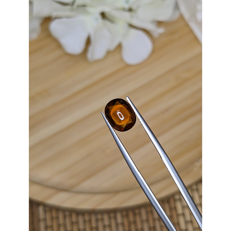 2.81 Ct. Golden Orange Cabochon Hessonite Garnet from Madagascar