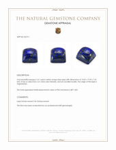 7.61 Ct. Cabochon Lapis from Afghanistan Appraisal