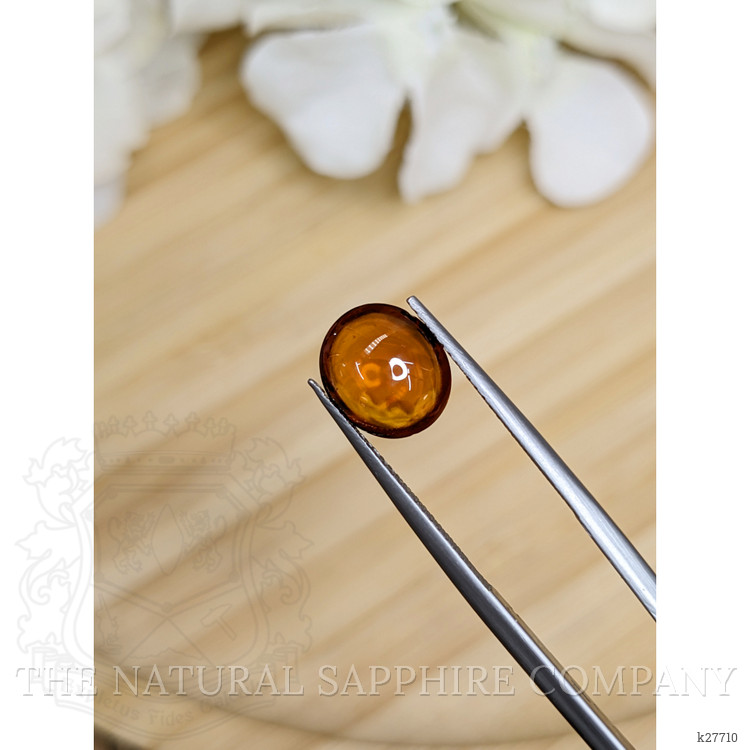 3.41 Ct. Orange Cabochon Hessonite Garnet from Madagascar