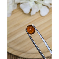 3.73 Ct. Reddish Orange Cabochon Hessonite Garnet from Madagascar Life Style