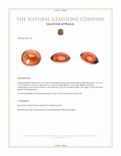 2.59 Ct. Orange Cabochon Hessonite Garnet from Madagascar Appraisal