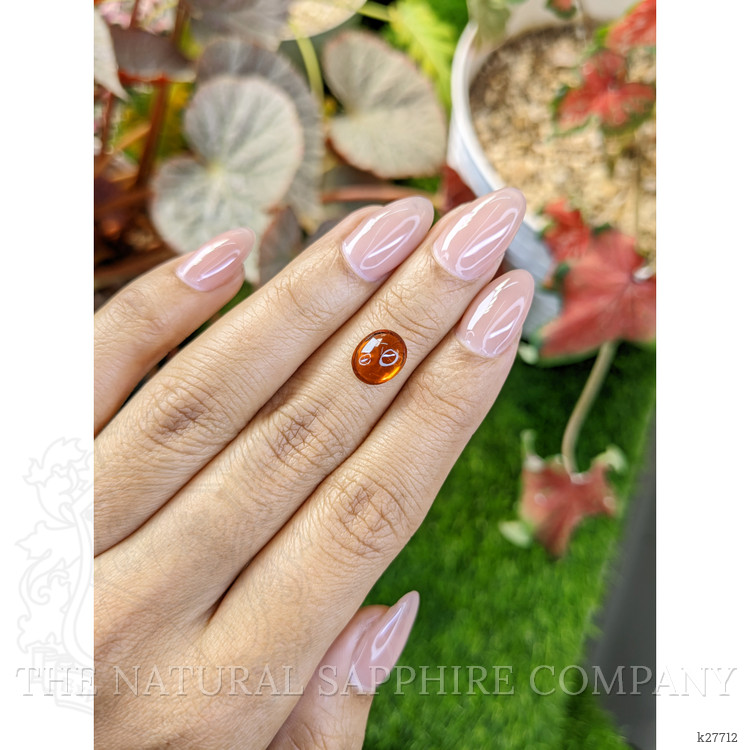 2.59 Ct. Orange Cabochon Hessonite Garnet from Madagascar