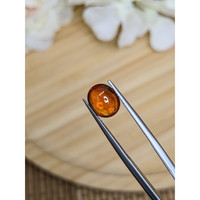 2.59 Ct. Orange Cabochon Hessonite Garnet from Madagascar Life Style